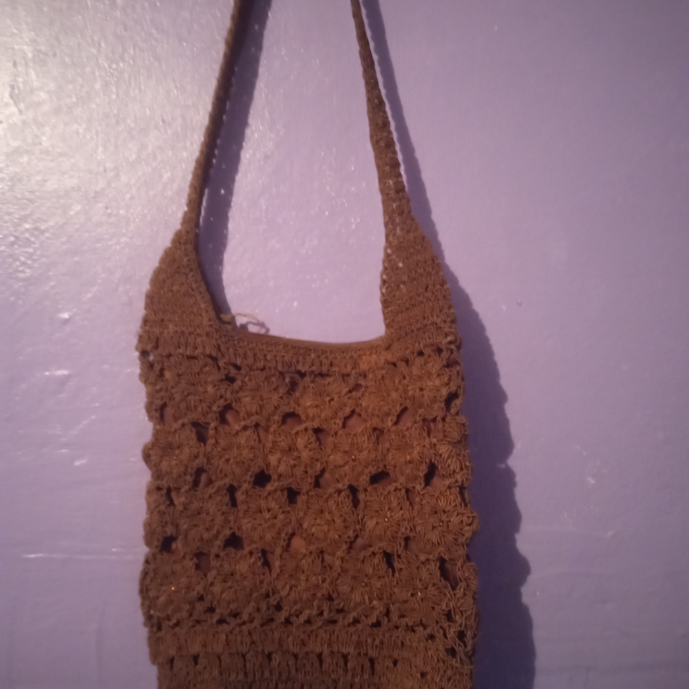 Handcrafted Brown Crochet Bag